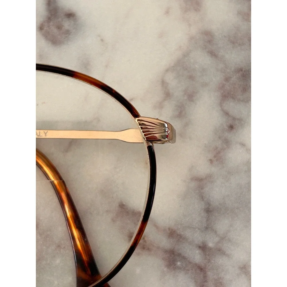 Fratelli Lozza Bristol Tortoise Gold Round Eyeglasses Frames Italy 53-20 140